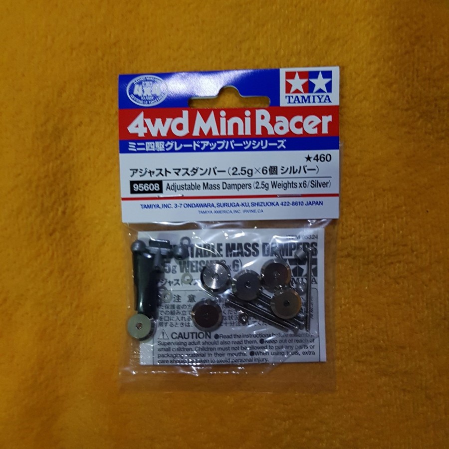 Tamiya 95608 Adjustable Mass Dampers (2.5g Weights x6/Silver) Shopee