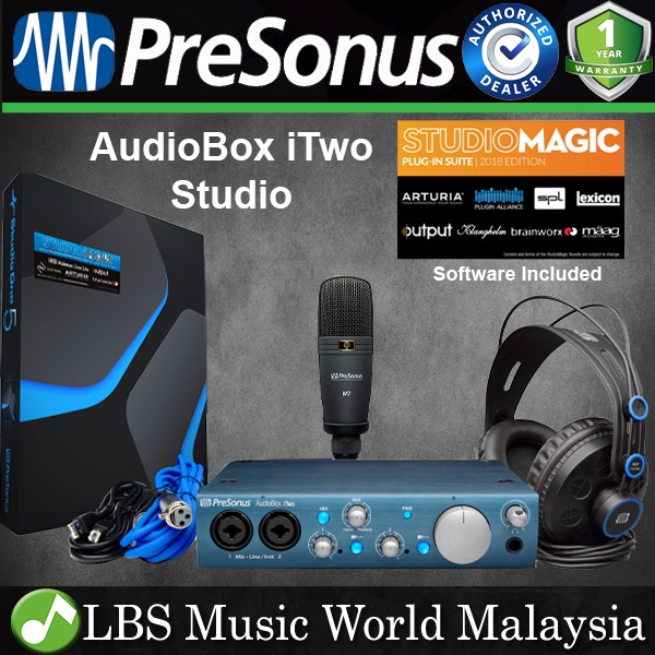 Presonus Audiobox Itwo Studio 2x2 Usb Ipad Recording System Audio