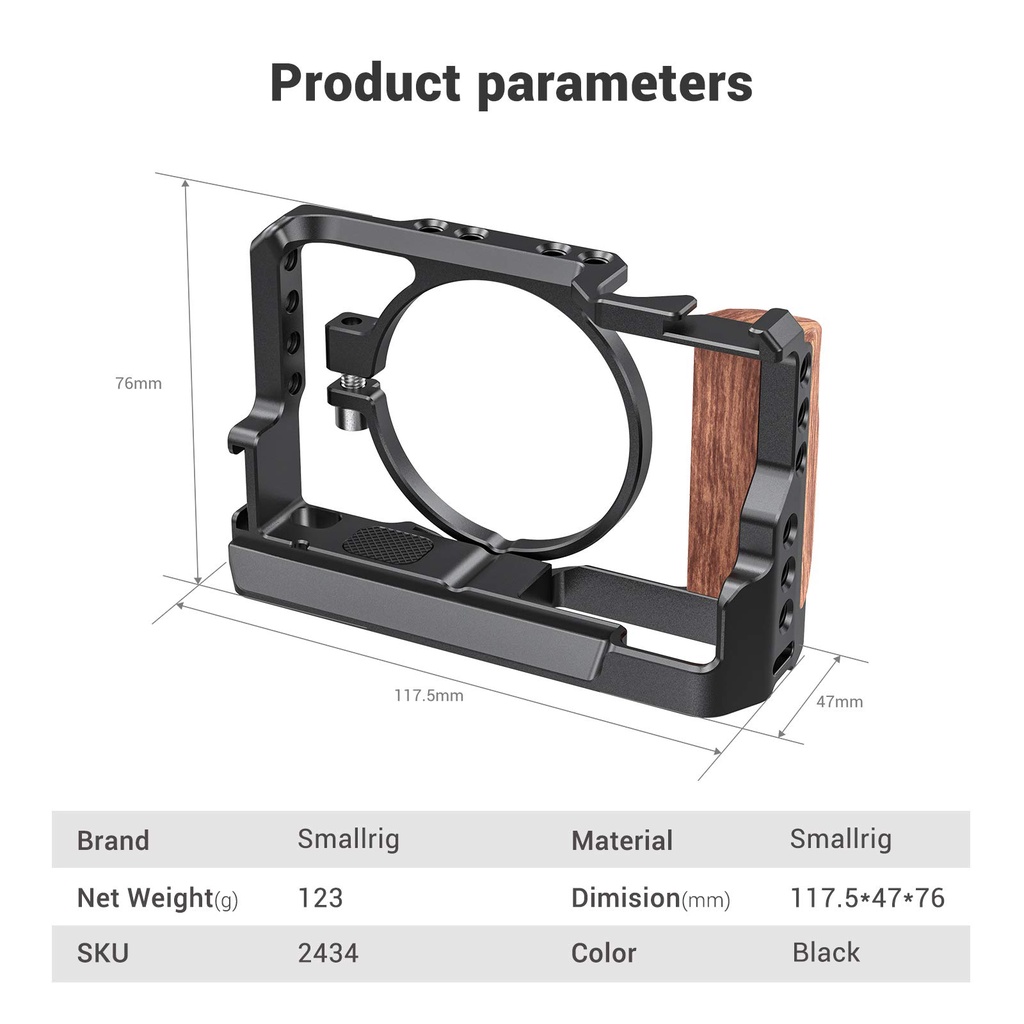 SmallRig Vlog Camera Cage for Sony RX100 VI and RX100 VII Camera