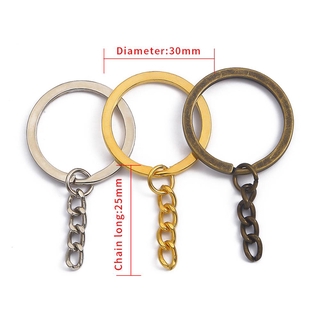 10-200pcs Keyring Blanks Key Chain 30mm DIY Key Ring Split Keyrings  Keychain