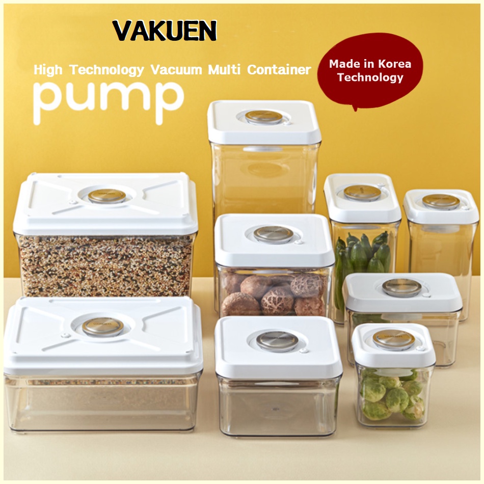 [Made in Korea] VAKUEN Vacuum Airtight Container patent products VAKUEN ...