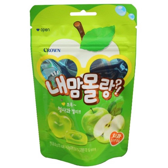 Crown Gummy Jelly Green Apple Korean Sweets Korean Jelly Korean Snack