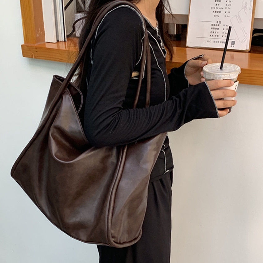 Qfdian Fashion Armpit Bag, High- Value Versatile Handbag Niche Design Women Tote Shoulder Bag, Retro Pu Leather Purses and Handbags