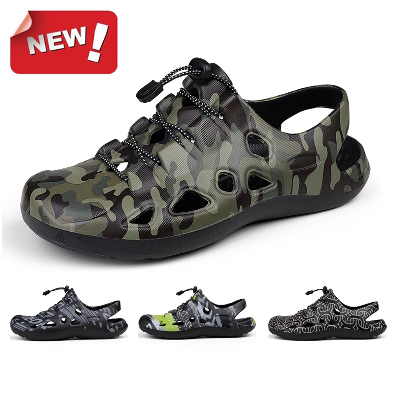 Outdoor Breathable Camouflage Hiking Sandals Men Light Anti Slip EVA ...