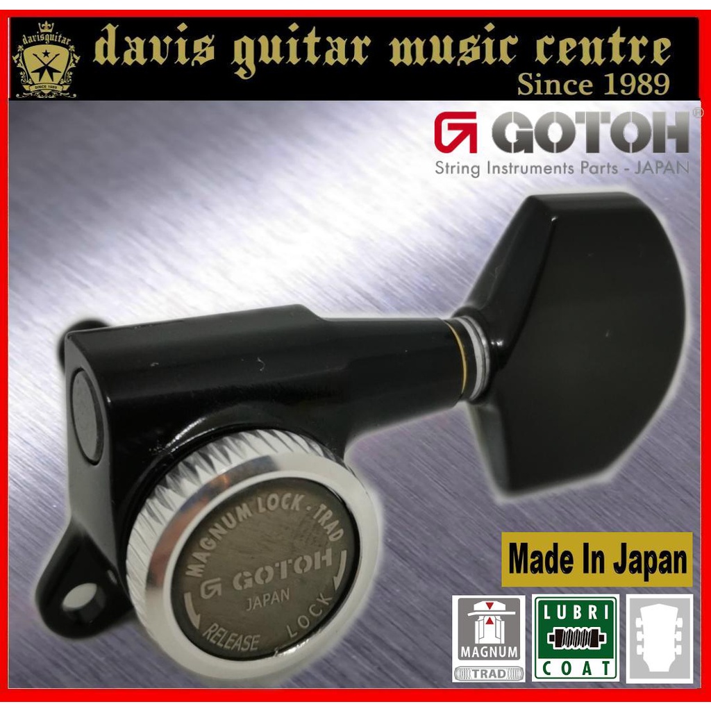 Gotoh Locking Acoustic 33 Guitar Machine Head Sg381 01b Mgt Black Made In Japan Shopee