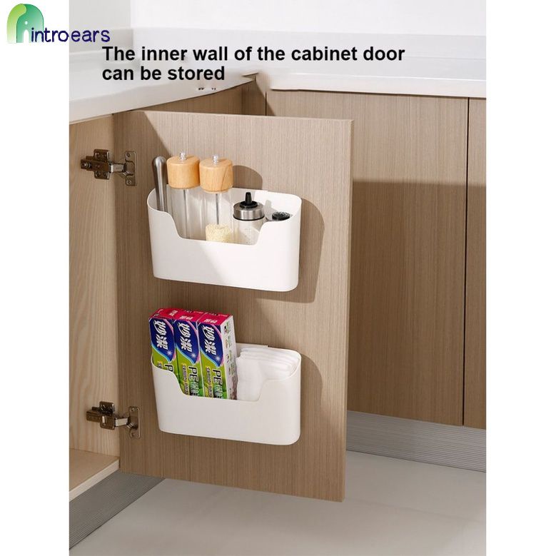 Wall hanging cosmetics shower gel storage box door seasoning