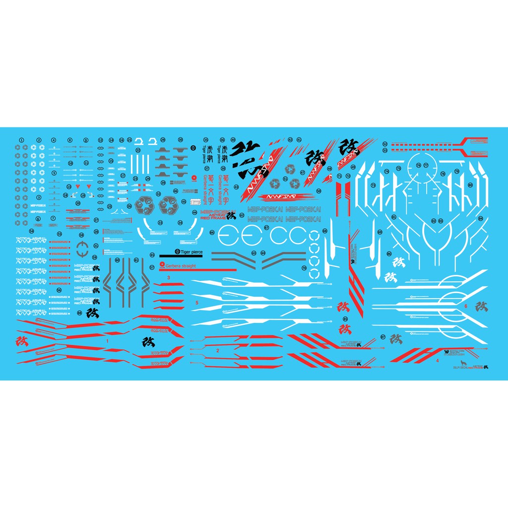 [SG LOCAL STOCK]DELPHI DECALS ASTRAY RED FRAME KAI WATER DECAL PG ...