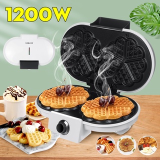 Mini Sandwich Machine Baking Toaster Breakfast Waffle Molds Double Plate  Waffle Machine Multi-function Round Heart Egg Cake Oven - AliExpress