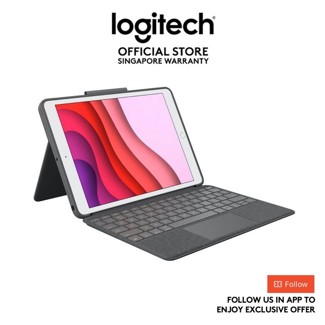 Logitech Combo Touch With Touchpad Keyboard Case For iPad 10.2 (7th, 8th, & 9th gen)