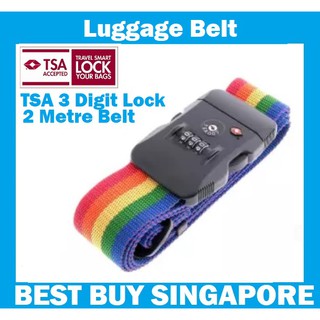 Luggage Straps Adjustable Suitcase Baggage Belts with 3-Dial