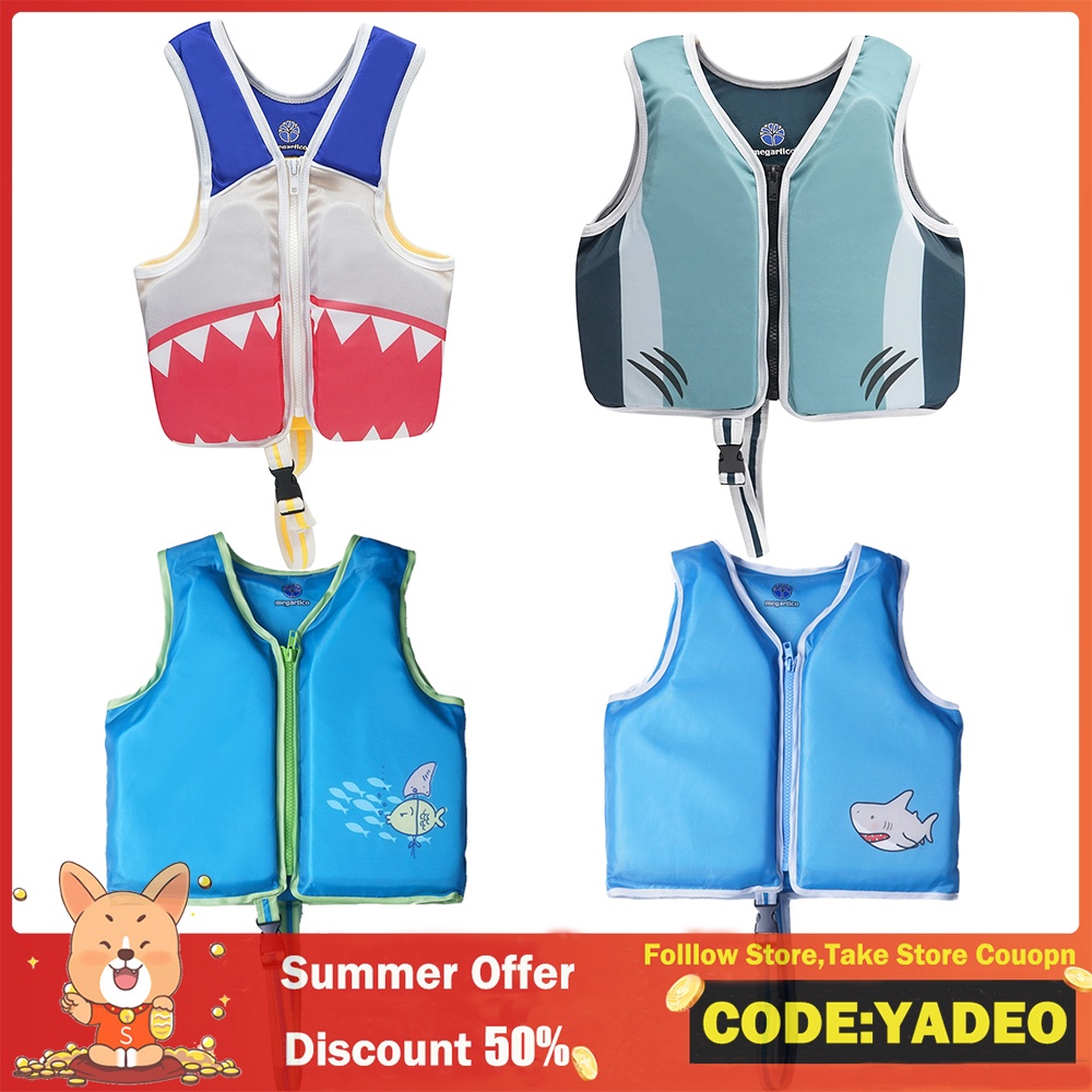 ❤Ready Stock❤1-6y/o Kids Cartoon Shark Swim Life Jacket Baby