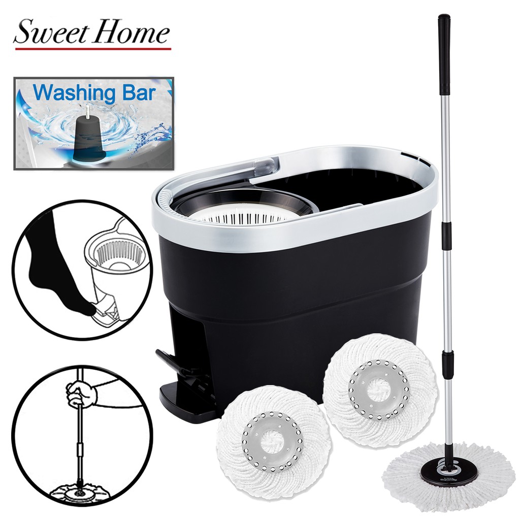 SupaMop P600 Premium Foot Press and Hand Press Spin Mop Set | Shopee ...