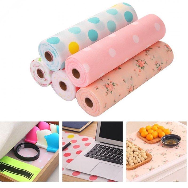 Kitchen Cuttable Drawer Shelves Liner Waterproof Closet Mat Home Cupboards  Cabinet Non-Slip Placemat Moisture-Proof Pad