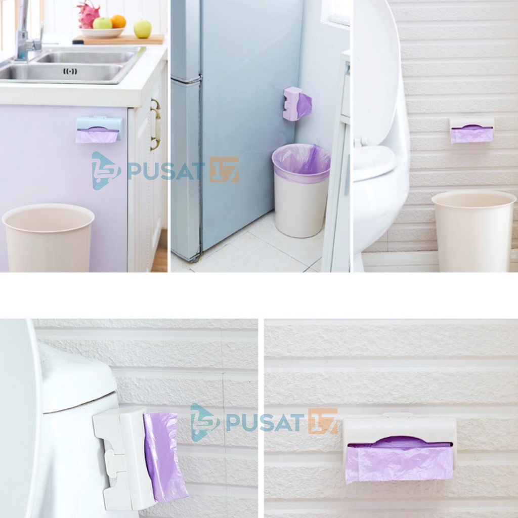 PUSAT17 DISPENSER PLASTIK SAMPAH ROLL TEMPEL / DISPENSER KANTONG SAMPAH ROLL HOLDER PLASTIK SAMPAH TEMPAT PLASTIK ROLL - Gambar 2