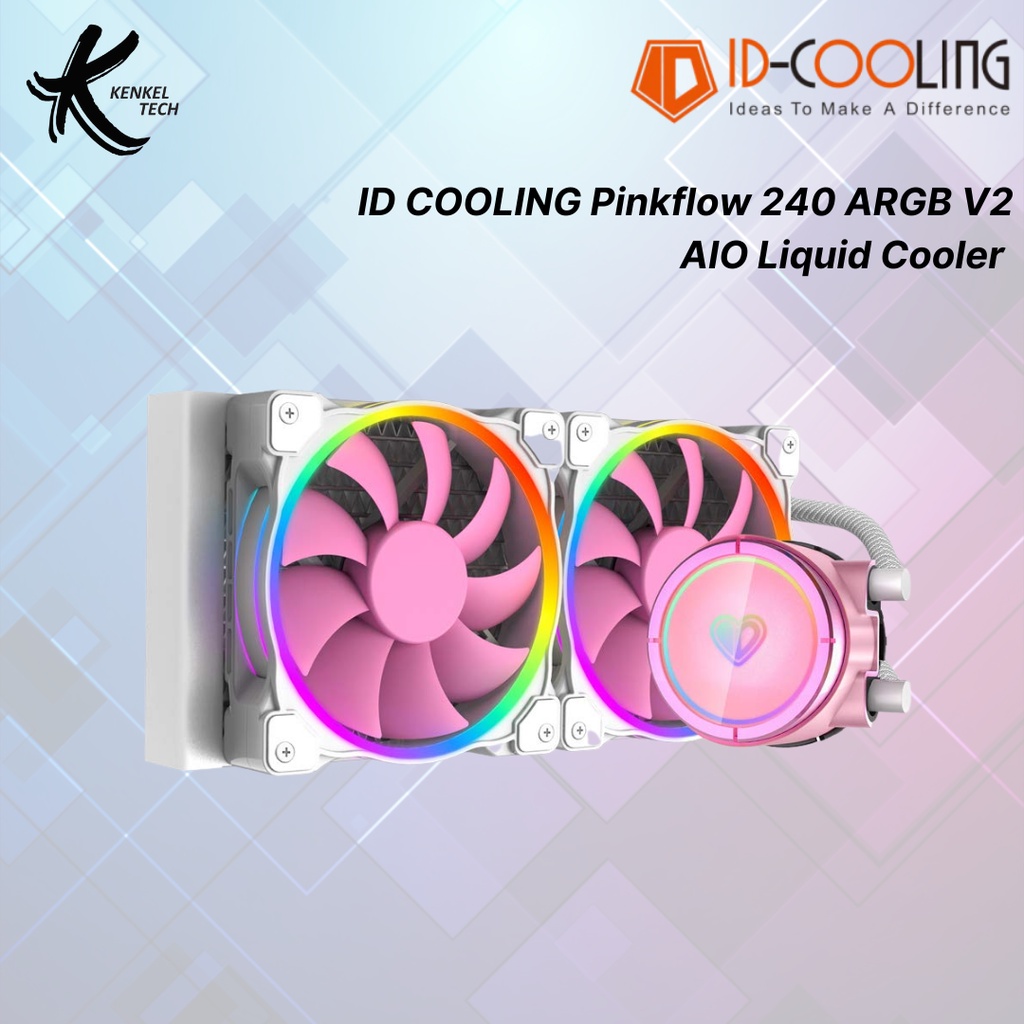 ID-Cooling PINKFLOW 240 ARGB V2 AIO LIQUID COOLER LGA 1700 Ready ...