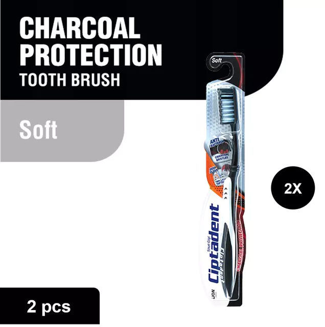 Ciptadent Toothbrush Charcoal Protection x2 - Gambar 2