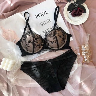 Sexy Lace cotton Underwear set, Bra With Thick Rimmed Bras, set Due To Soft  Breathable Female Lace lot