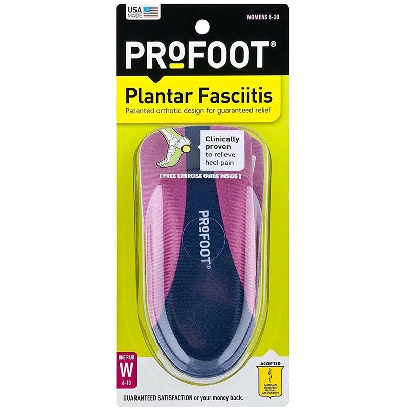 ProFoot Orthotic Insoles for Plantar Fasciitis & Heel Pain, Size:Women ...