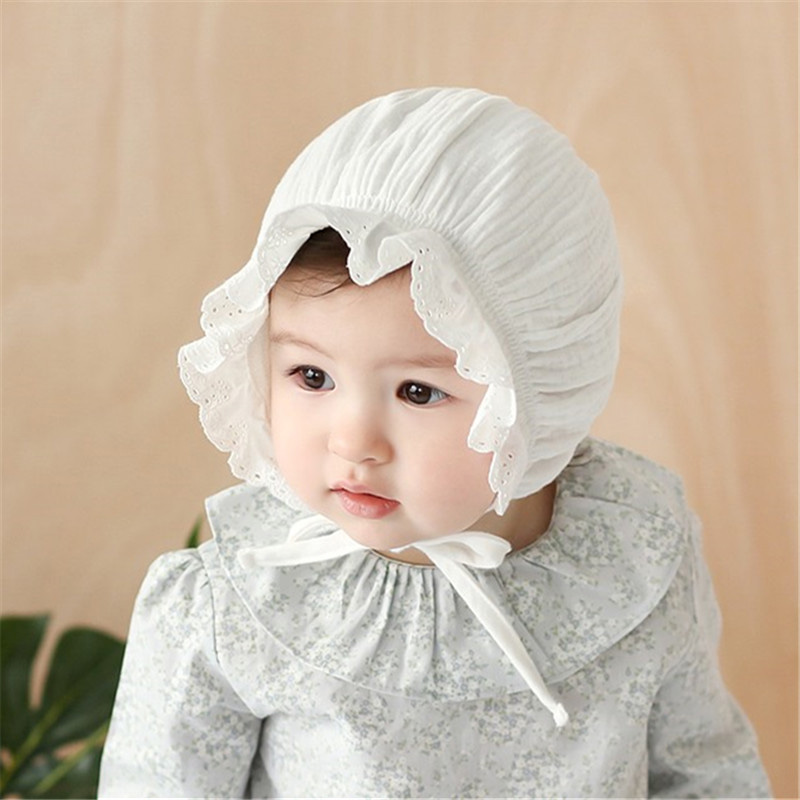 Soft Cotton Baby Girl Hat Lace Hat Cap Spring Girls Summer Sun Hats newborn photography props Shopee Singapore