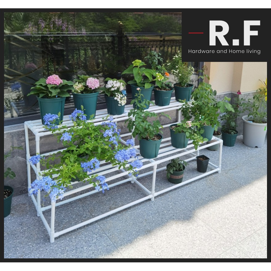 PVC DIY Garden Flower Rack Rak Taman Halaman 自制DIY花架 | Shopee Singapore