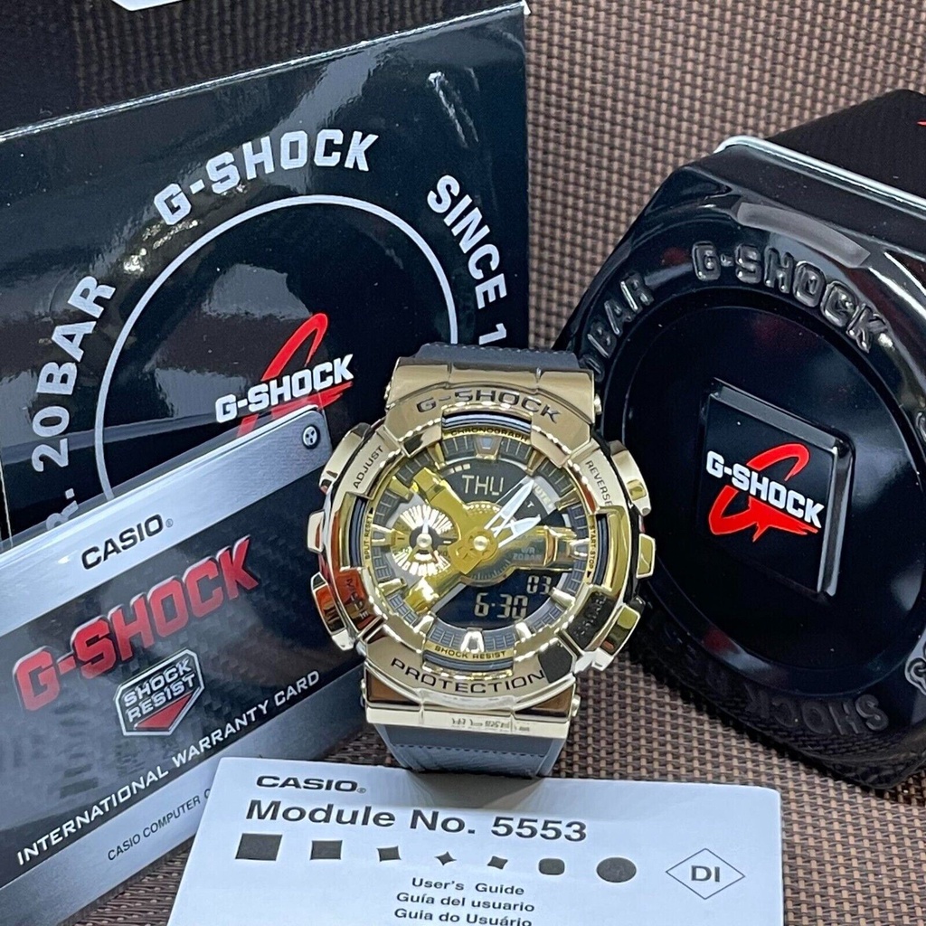 Casio G-Shock GM-110G-1A9 Metallic Gold Analog Digital Men's Fashion ...