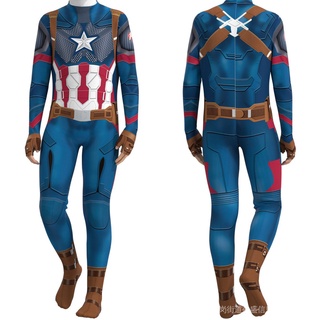 Halloween Children's Cosplay Costume Captain America Parent-child Set  Shield Performance Costumes Men And Women American 