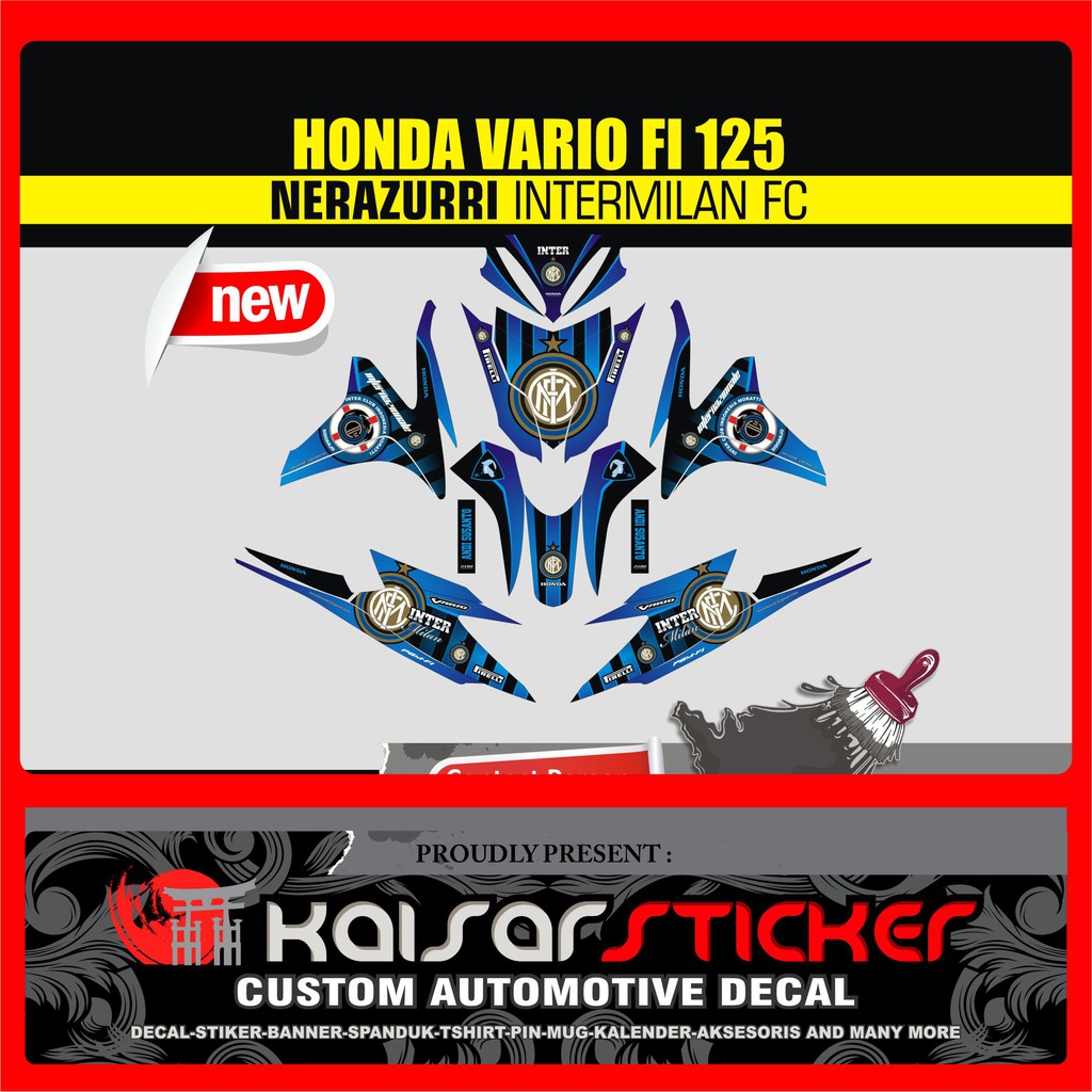 Full body motorcycle Decal Sticker Honda Vario Techno 125 Fi INTERMILAN ...