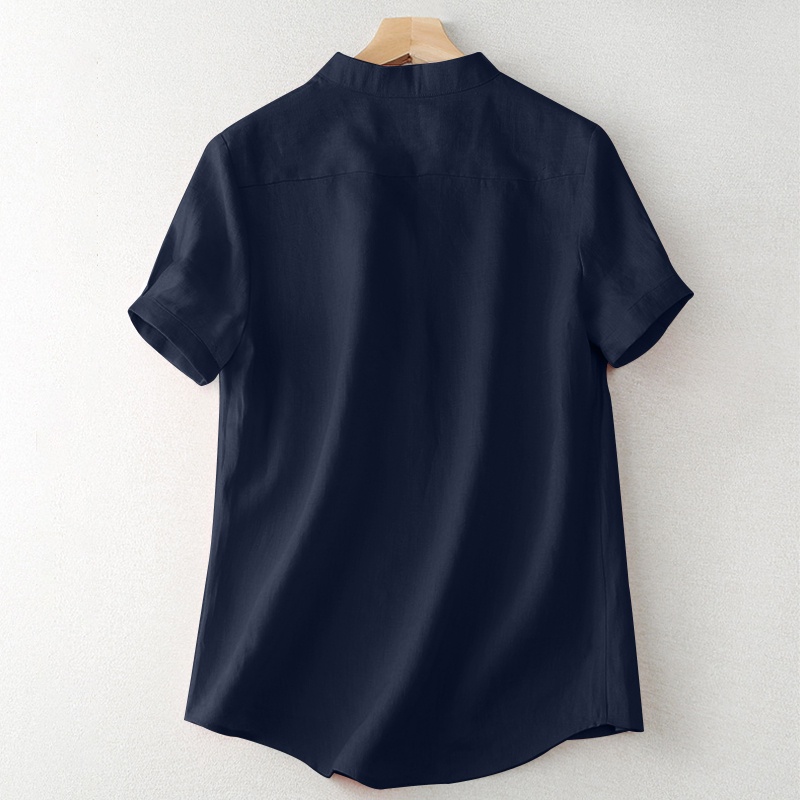 Amoretu Women's V-Neck Short Sleeve T-Shirt - Navy Blue Basic Loose Fit Summer Top, Size 2XL - View #6