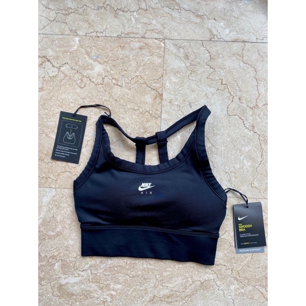 Nike Swoosh Women's Medium Support 1 Piece Pad Sports Bra Black size S M L