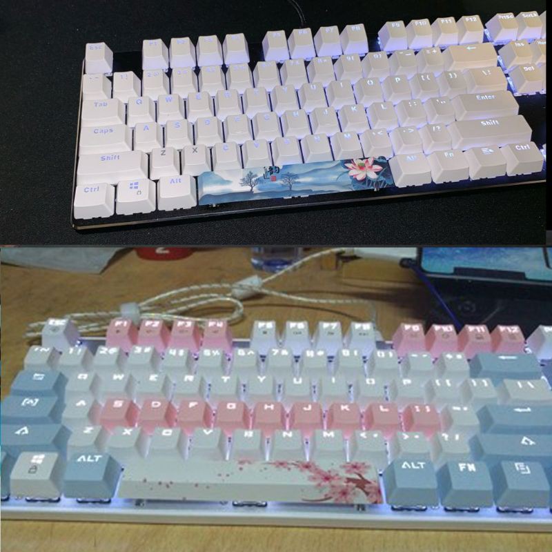 Replace SpaceBar Keycap PBT Five Sides DyeSubbed Spacebar 6.25U Cherry