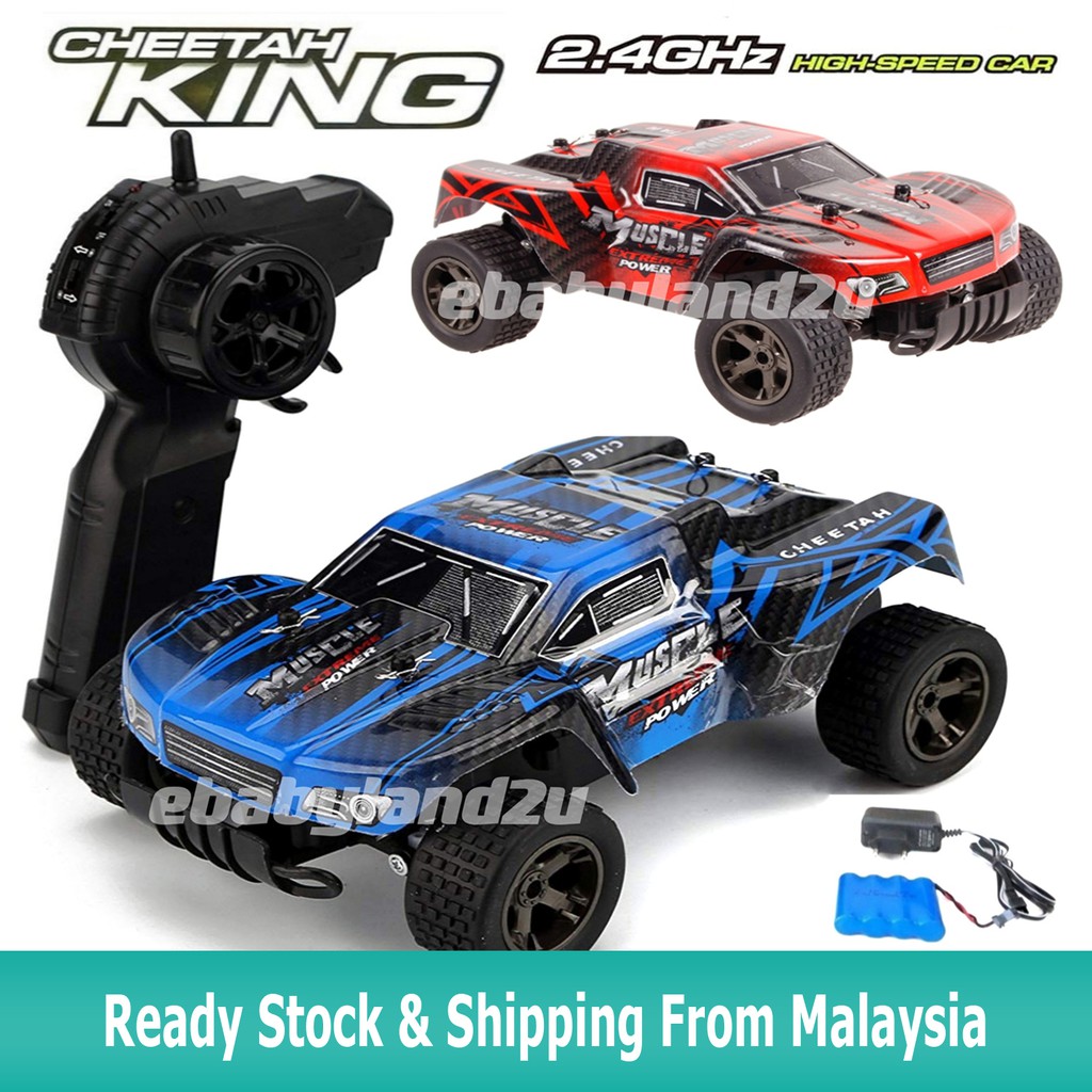 1 18 RC Car Cheetah King 2.4GHz High Speed Remote Control Racing Car Pick Up Truck Kereta Kontrol Mainan Budak Shopee Singapore