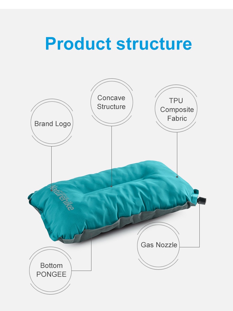 Naturehike Inflatable Travel Pillow Fast Portable Inflatable Pillow Air ...