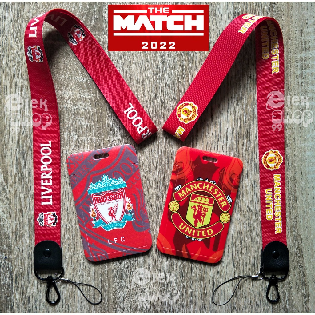 LIVERPOOL MANCHESTER Card Lanyard + Holder Team United (StrapLong