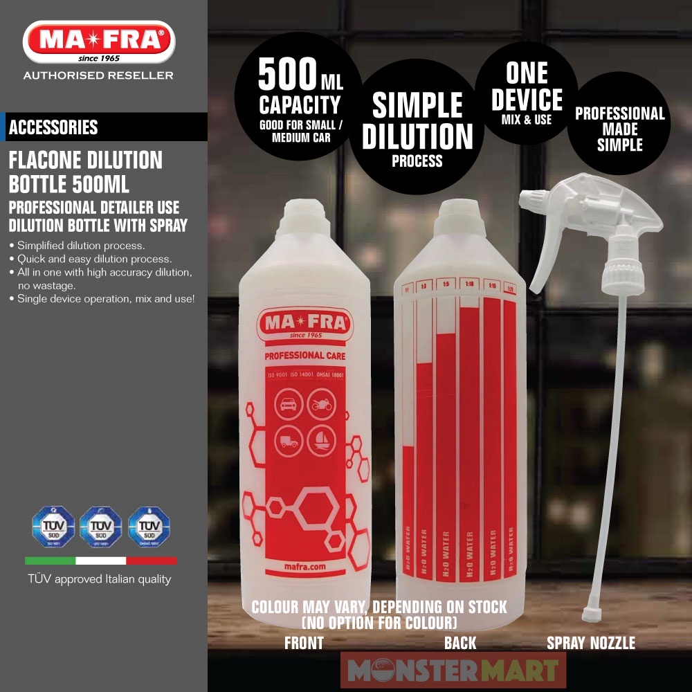 Mafra Flacone Professional Detailer Dilution Bottle 500ml (The ...