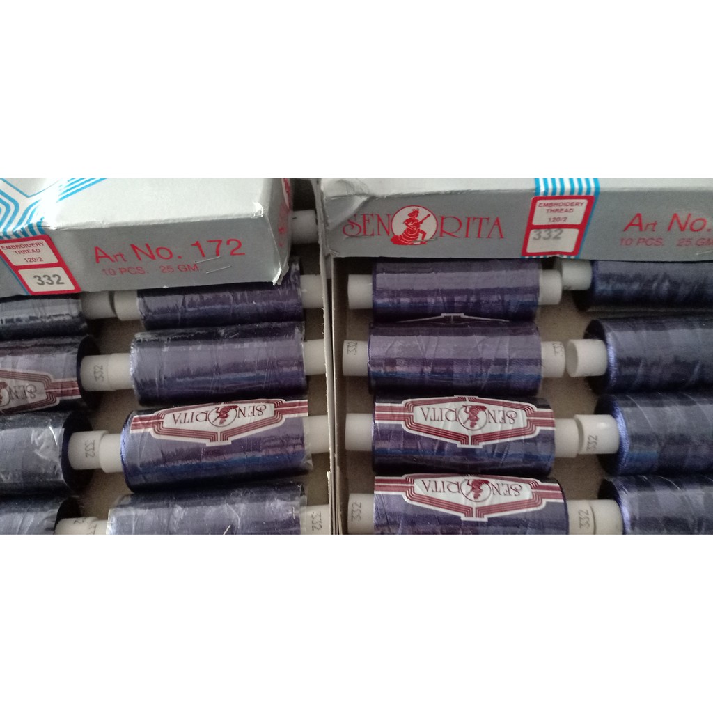 Embroidery Thread 25 grams (Senorita) - 5 boxes (choose color) | Shopee ...