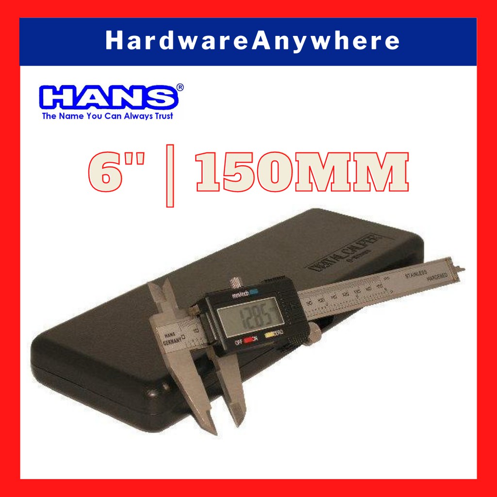HANS High Precision Digital Caliper 6'' [Stainless Steel Caliper ...
