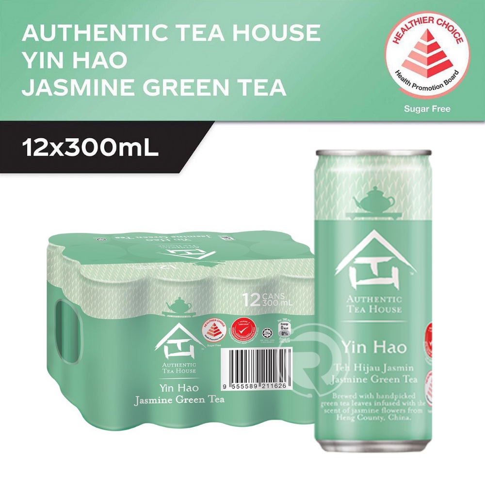 Authentic Tea House Yin Hao Jasmine Green Tea Carton ( 12 Cans x 300ml ) Shopee Singapore