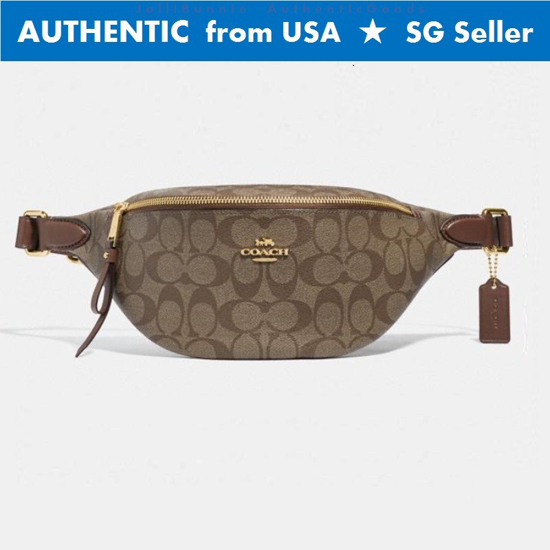 Coach f48740 belt online bag in signature canvas