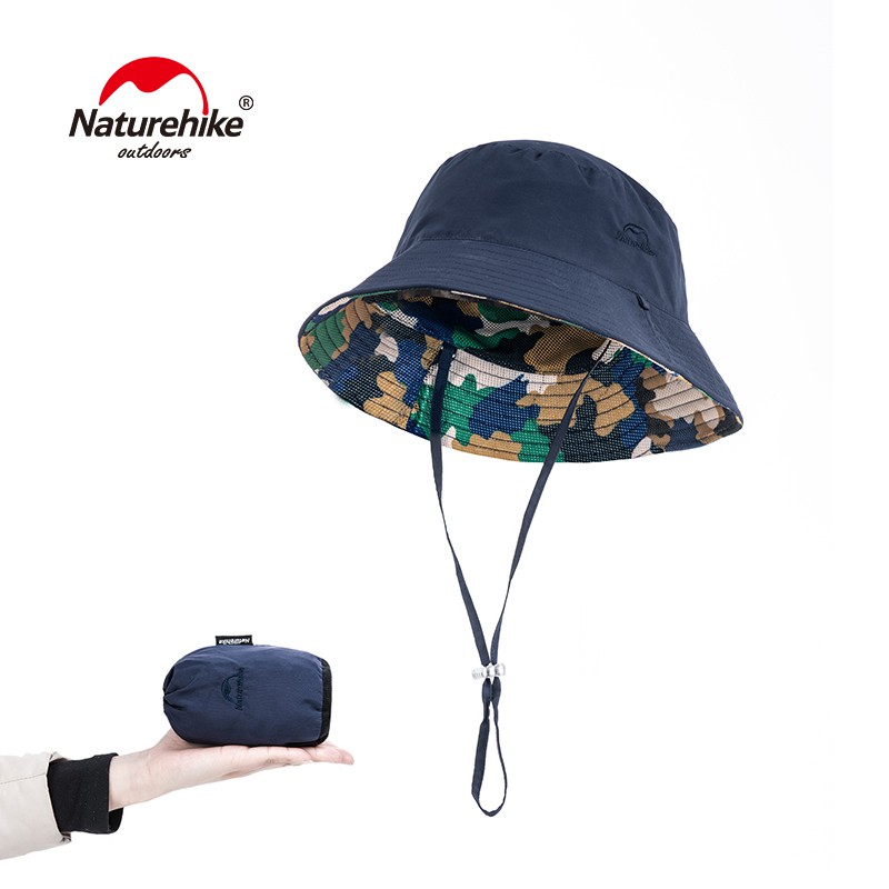 Mens Foldable Breathable Bucket Hat with String Outdoor Fishing
