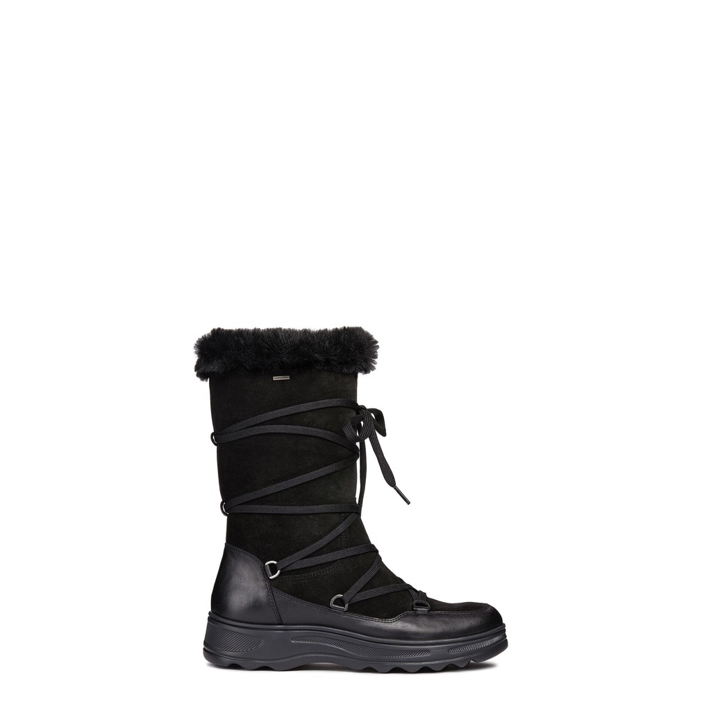Geox Women Shoes Boot D Hosmos B Abx B Black Shopee Singapore