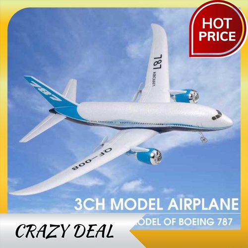 [Ready Stock] QF008 Boeing 787 Airplane Miniature Model Plane 3CH 2.4G ...