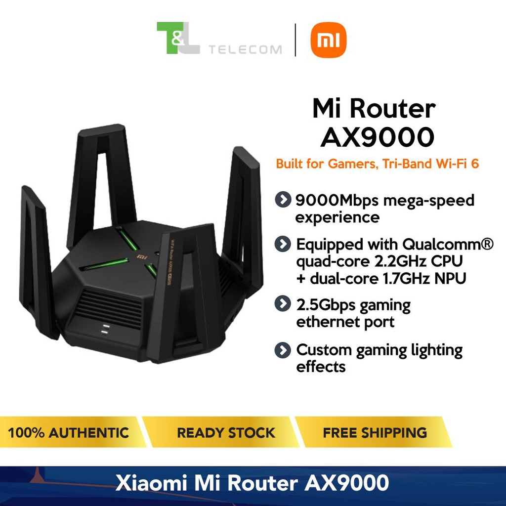 Xiaomi Mi Router AX9000 - Global Version | Built for Gamers | Tri-Band ...