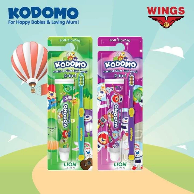 Kodomo Sikat Gigi Zigzag 2 In 1 - Gambar 3
