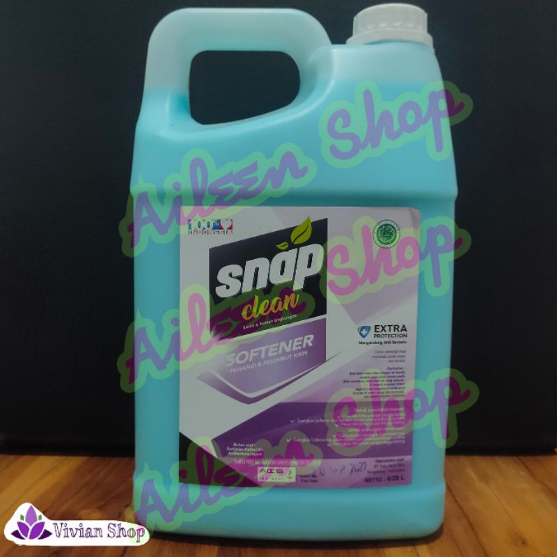 Snap CLEAN SOFTENER 4 Liter Fabric SOFTENER & Deodorizer Shopee Singapore
