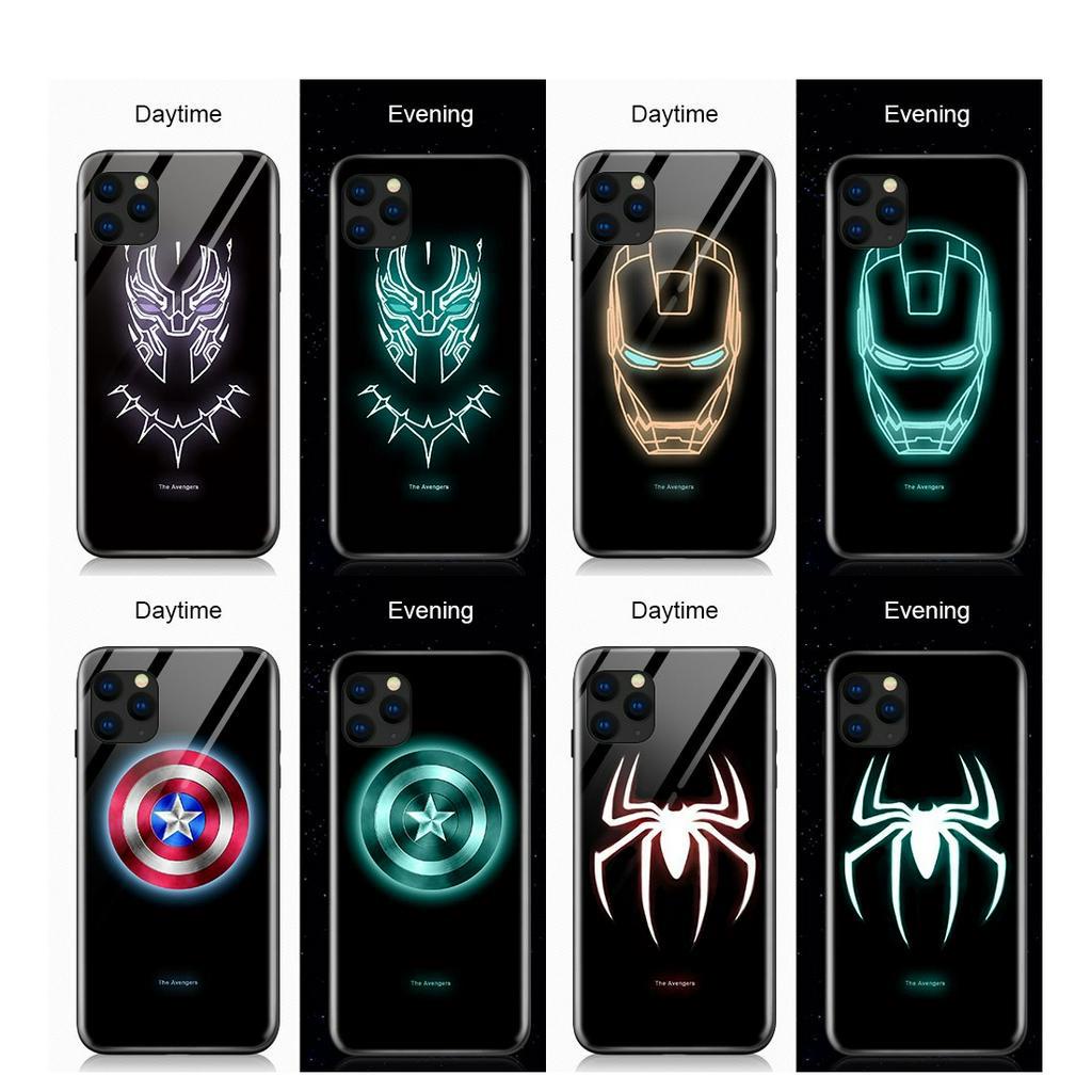 For iPhone 12 Pro Max Case iPhone 12 Mini 12 Pro Luminous Avengers Marvel  Superhero Captain America Ironman Casing Glow in Dark Cover | Shopee  Singapore