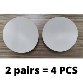 2 PAIRS) Women Plus Size White Round Removable Span Pad Cotton