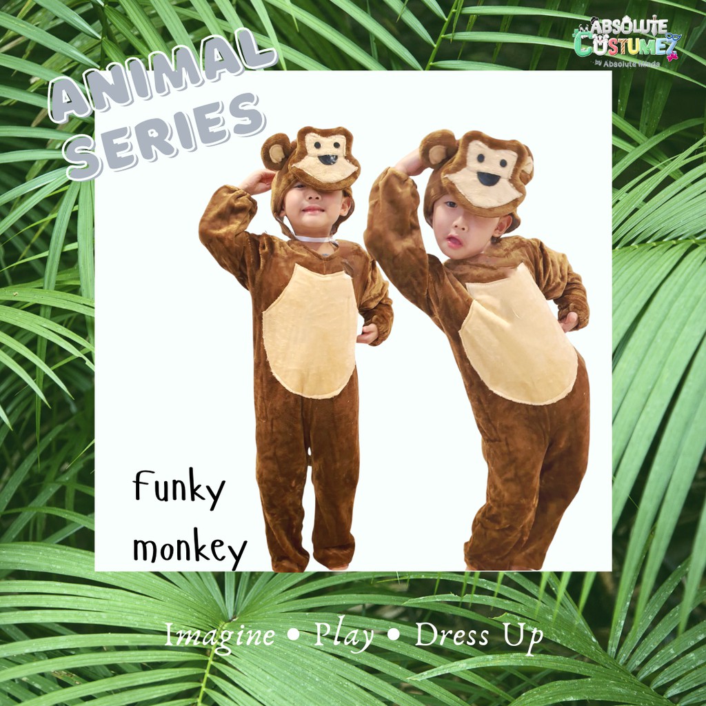 Local Seller Animal Costume Bodysuit Full Suit Headgear Monkey School ...