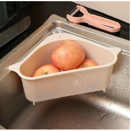 Dreamyhouse Rak Saring Segitiga Penyimpanan Sudut Kitchen Sink Wastafel - Gambar 3