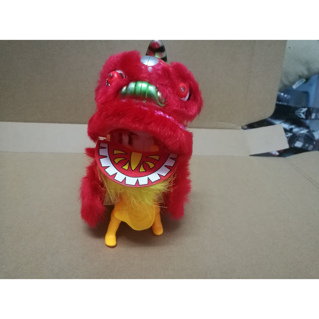 lion dance head lion dance toys sensor moving light and sound 电动舞狮