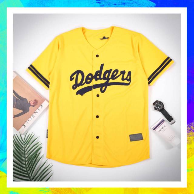 PRIA Dodgers yellow baseball jersey Men Women